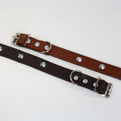 Collar Leather - 30 to 38cm Neck - Blue